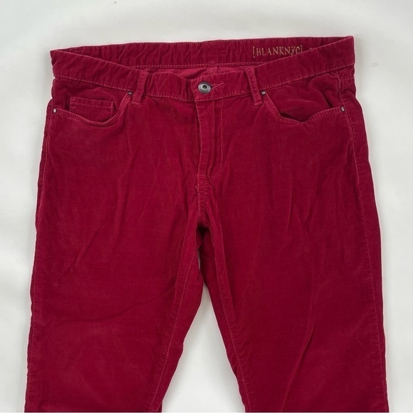 Blank NYC Women’s Burgundy Red Corduroy Skinny Pants Size 30 - Picture 3 of 10